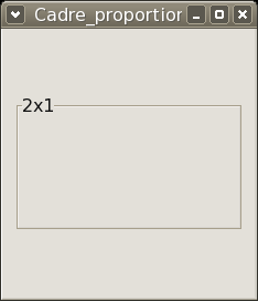 Exemple de cadre proportionnel